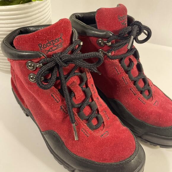Rockport XCS Women’s Waterproof Boots Red and Black Size 5 - Picture 2 of 11